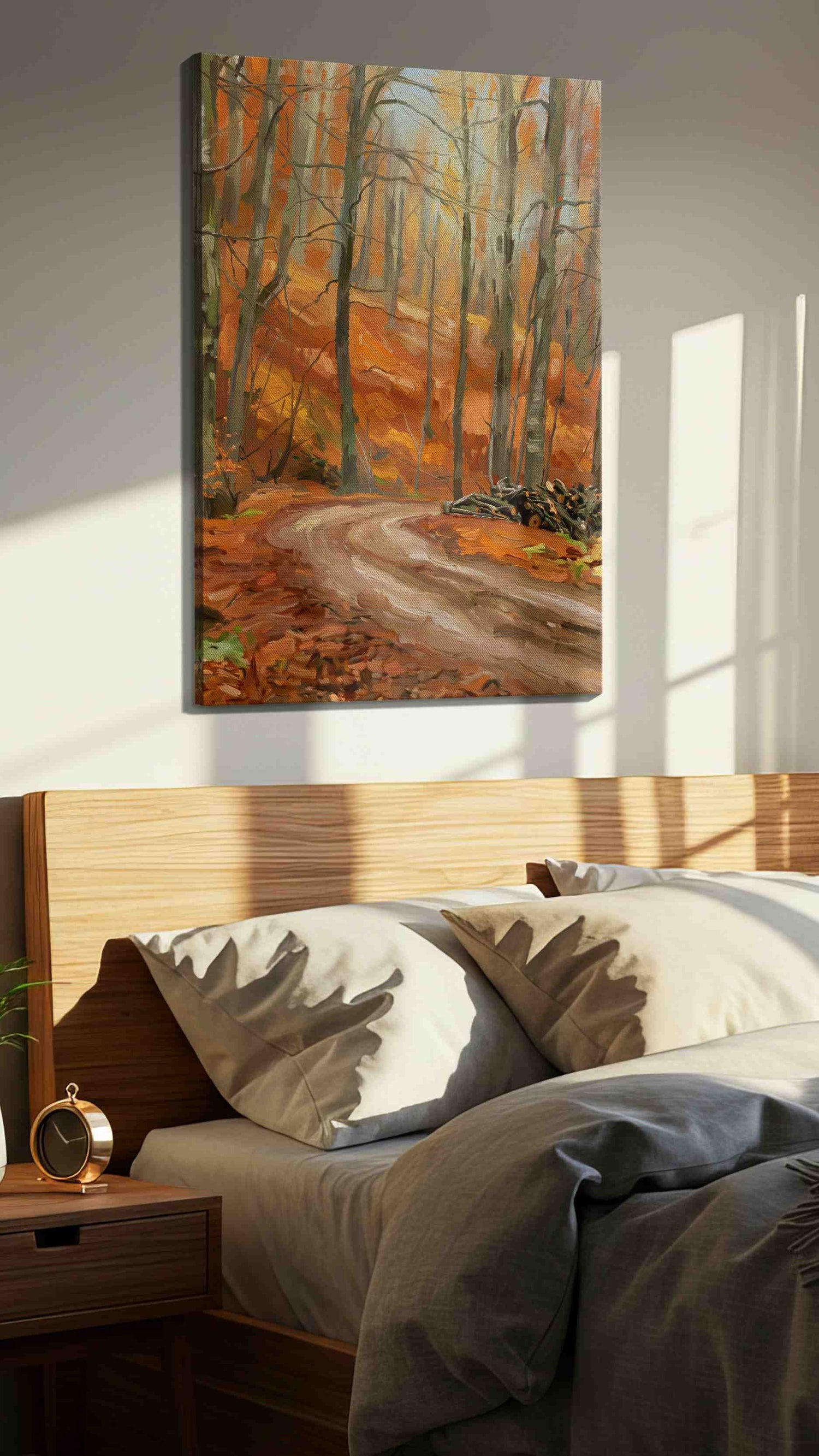 Whispering Autumn Trails – landscape canvas wall art, gallery-wrapped, ready to hang