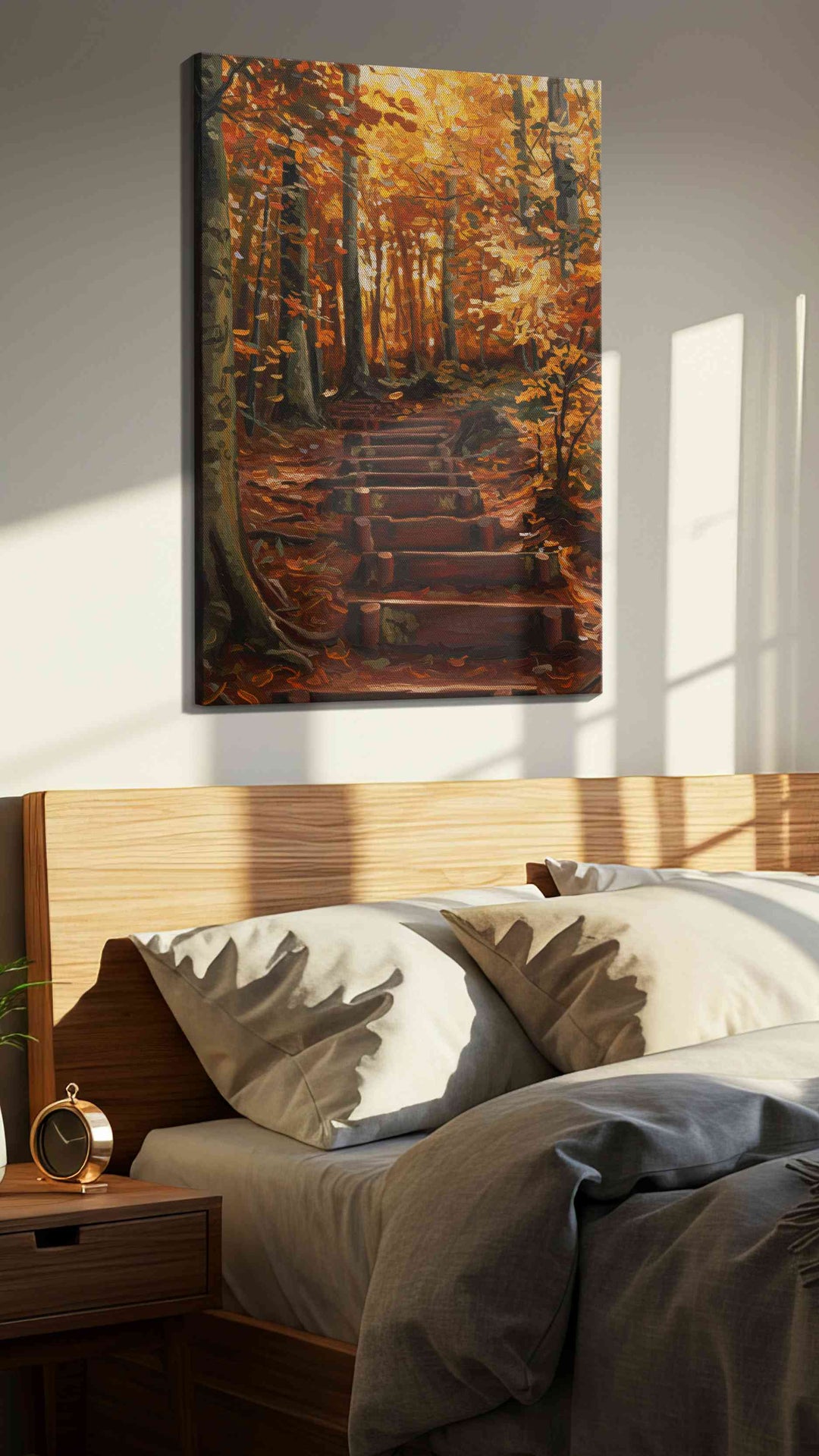 Whispers of Autumn Path – landscape canvas wall art, gallery-wrapped, ready to hang