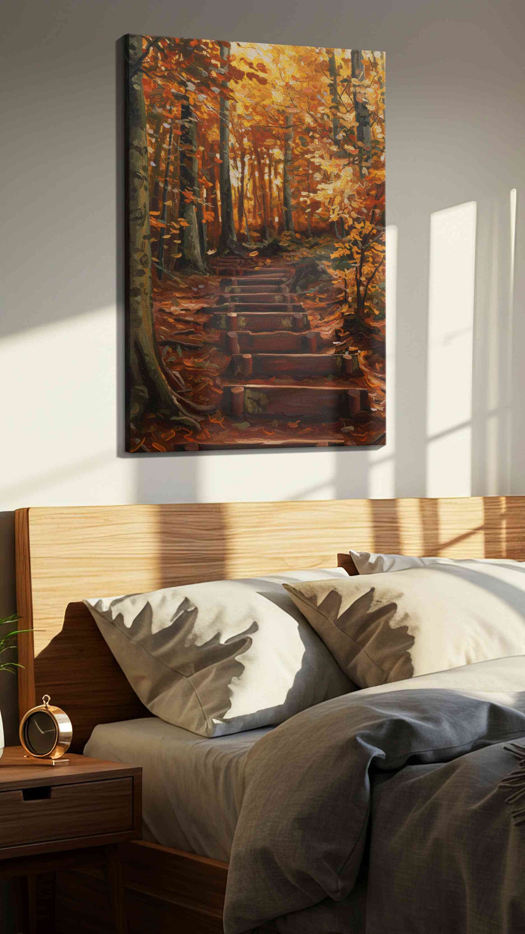 Whispers of Autumn Path – landscape canvas wall art, gallery-wrapped, ready to hang