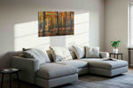Whispers of Autumn Serenity autumn canvas print, displayed in a living room