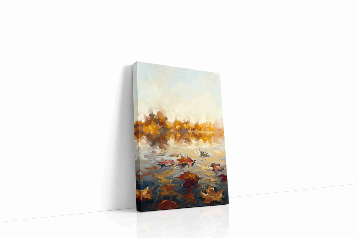 Whispers of Autumn Waters landscape canvas print gallery-wrapped portrait canvas studio shot