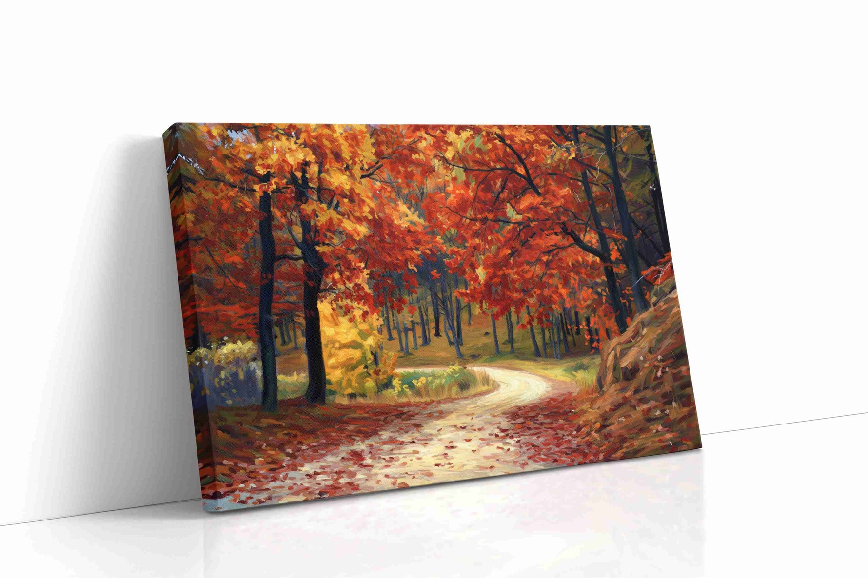 Whispers of the Autumn Pathway autumn canvas print, gallery-wrapped, ready to hang