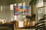 Chasing Sunlit Dreams romance canvas print, on wall, lifestyle preview