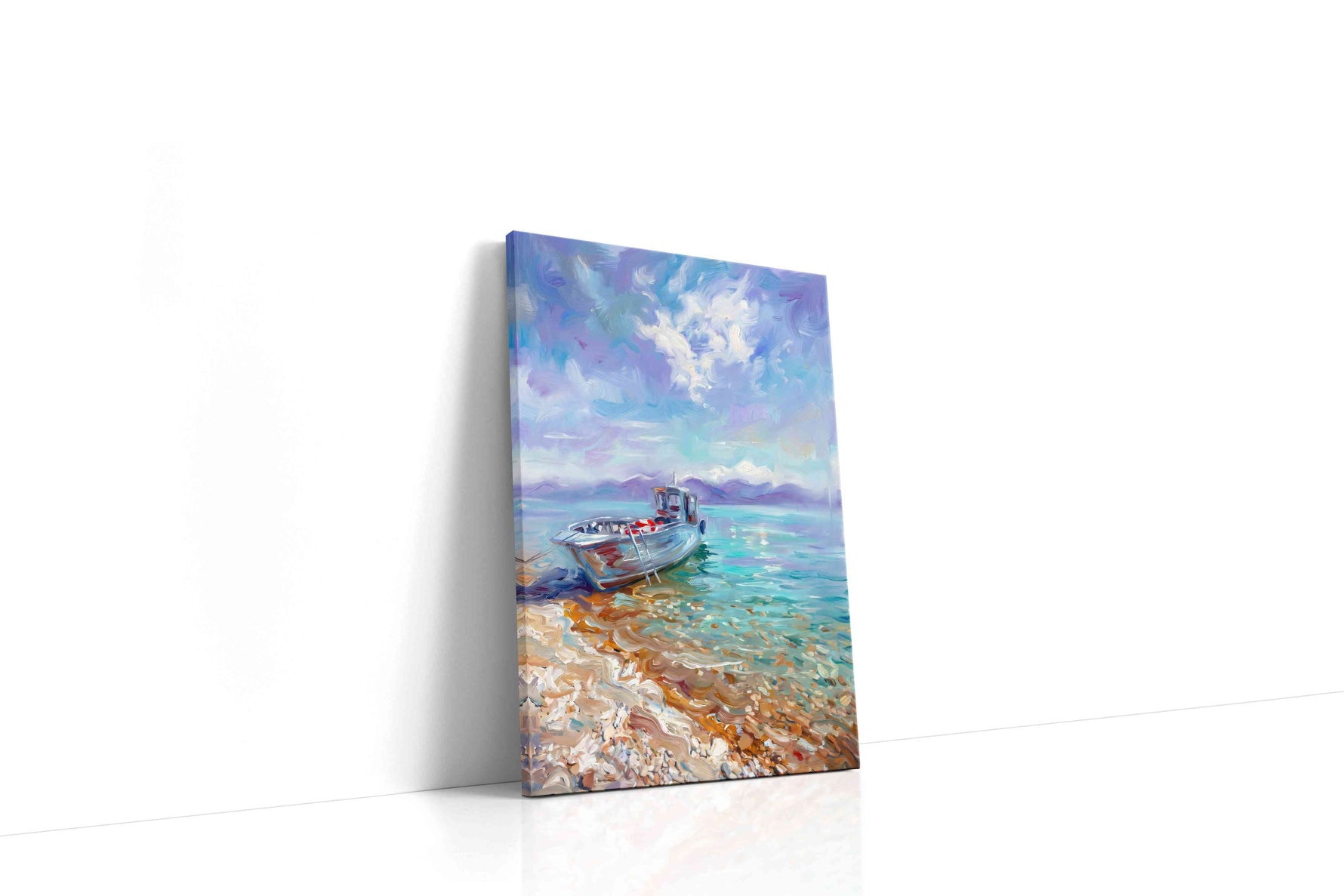 Dreamy Shorescape Serenity beach canvas print, gallery-wrapped, ready to hang