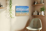 Eternal Summer Waves beach canvas print, displayed in a living room
