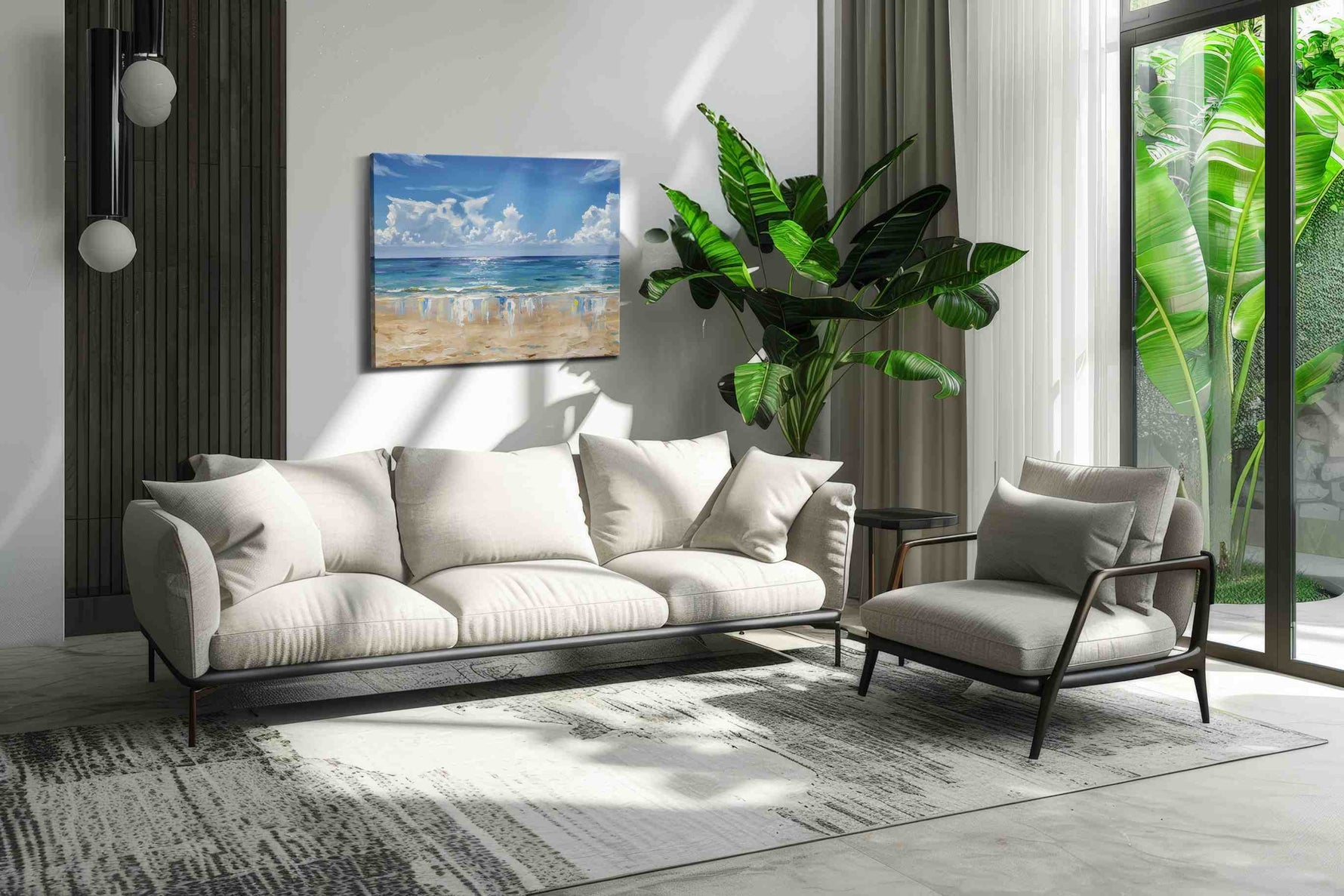 Eternal Summer Waves beach canvas print, on wall, lifestyle preview