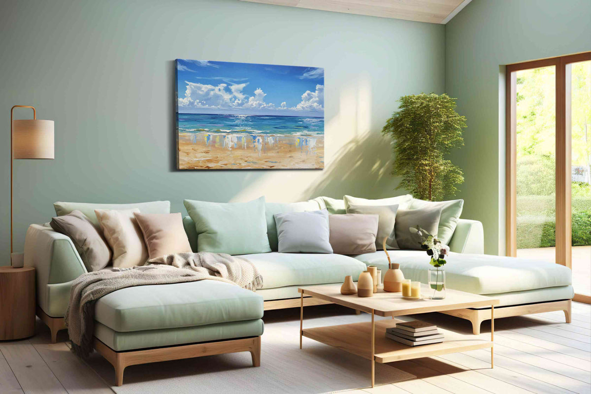 Eternal Summer Waves – beach canvas wall art, gallery-wrapped, ready to hang
