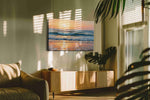 Eternal Sunset Waves beach canvas print, on wall, lifestyle preview