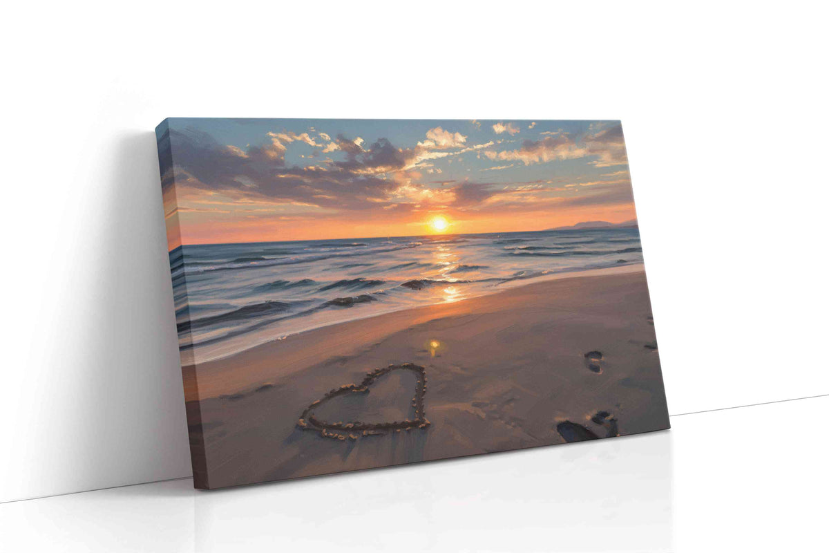Eternal Sunset Whispers beach canvas print gallery-wrapped landscape canvas studio shot