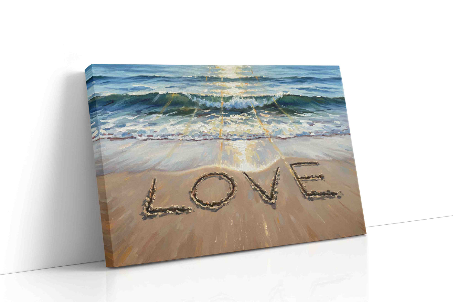 Eternal Waves of Love beach canvas print, gallery-wrapped, ready to hang