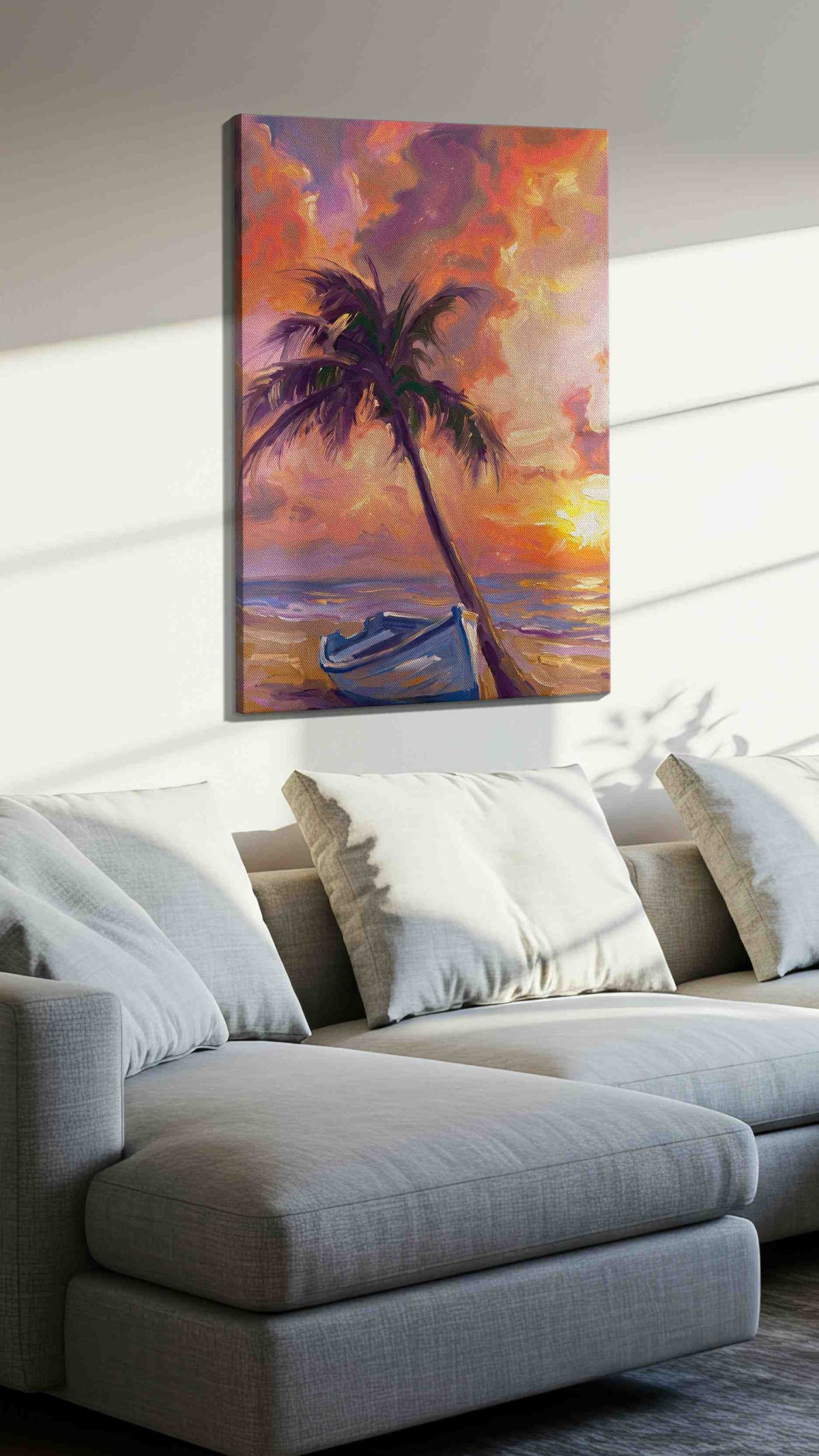Serenade of Sunset Shores – beach canvas wall art, gallery-wrapped, ready to hang