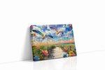 Serenade of the Coastal Skies birds canvas print gallery-wrapped landscape canvas studio shot