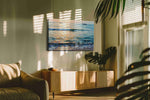 Serenade of the Sea Horizon beach canvas print, hanging on wall — in a hung canvas mockup