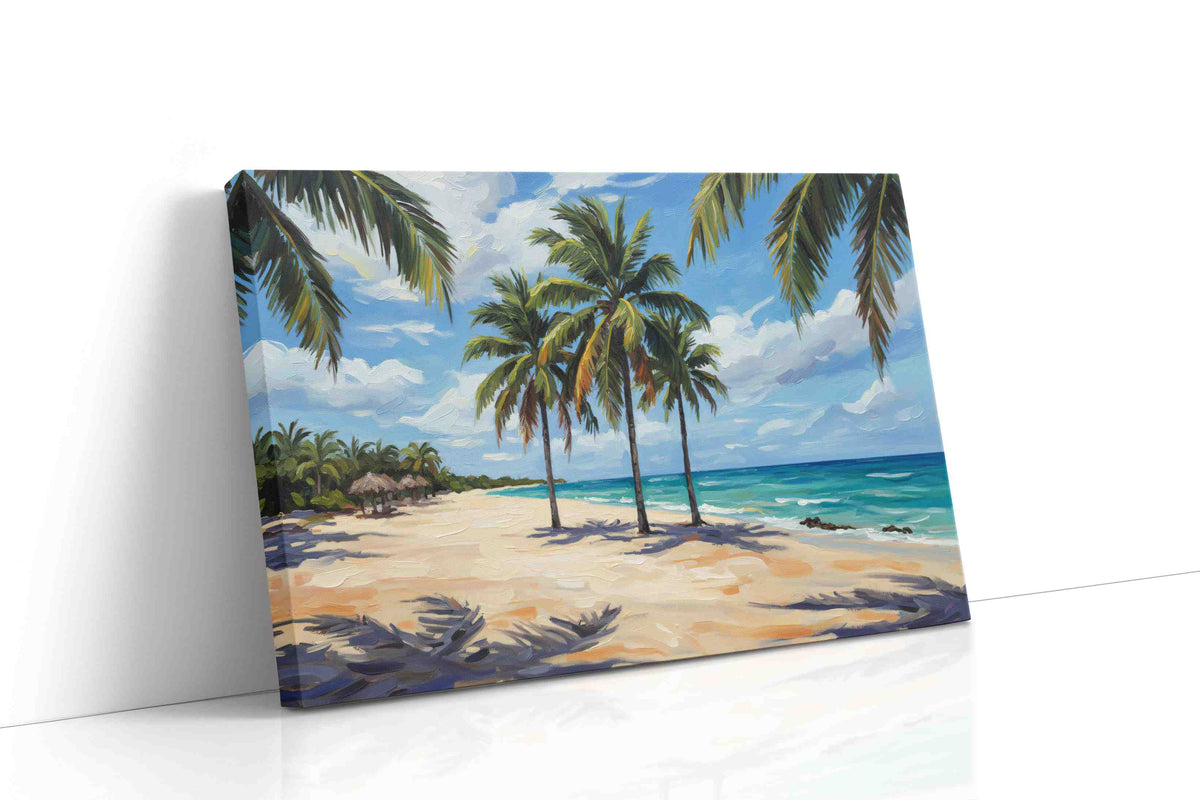Serene Sands of Paradise beach canvas print, gallery-wrapped, ready to hang