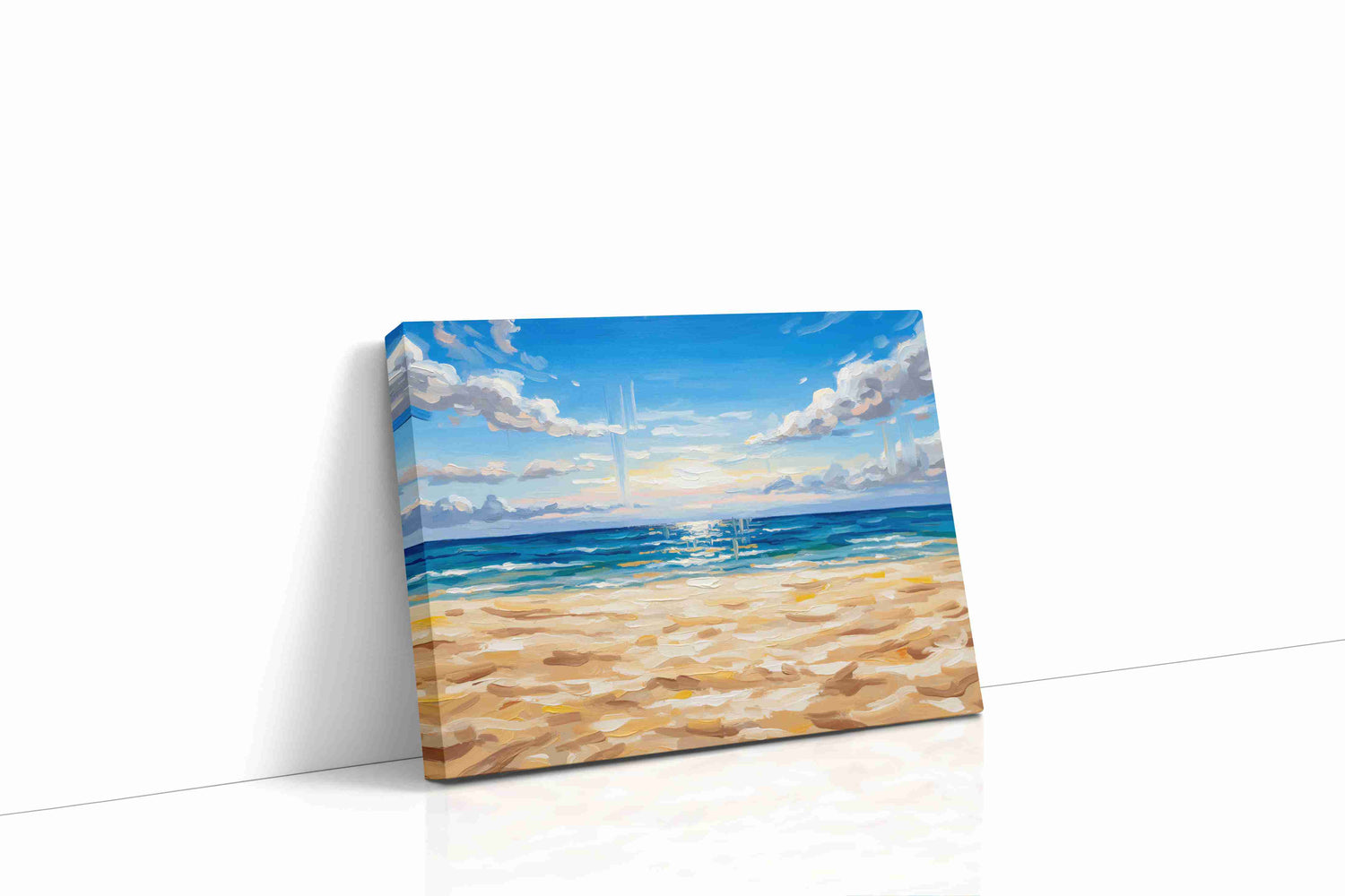 Serenity at Sunset Shores beach canvas print, gallery-wrapped, ready to hang