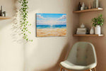 Serenity at Sunset Shores – beach canvas wall art, gallery-wrapped, ready to hang