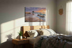Shores of Serene Evening beach canvas print, displayed in a bedroom