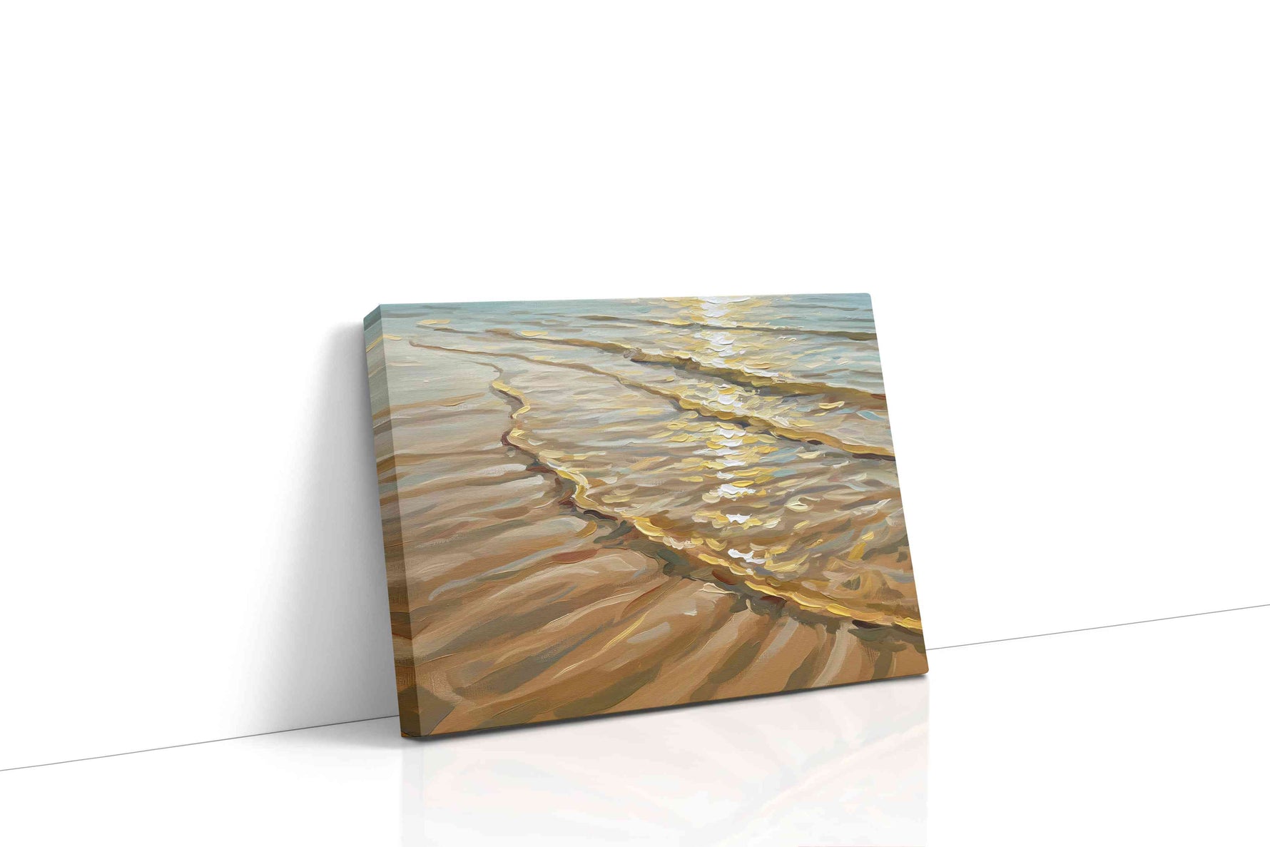 Sunlit Shores Symphony beach canvas print, gallery-wrapped, ready to hang