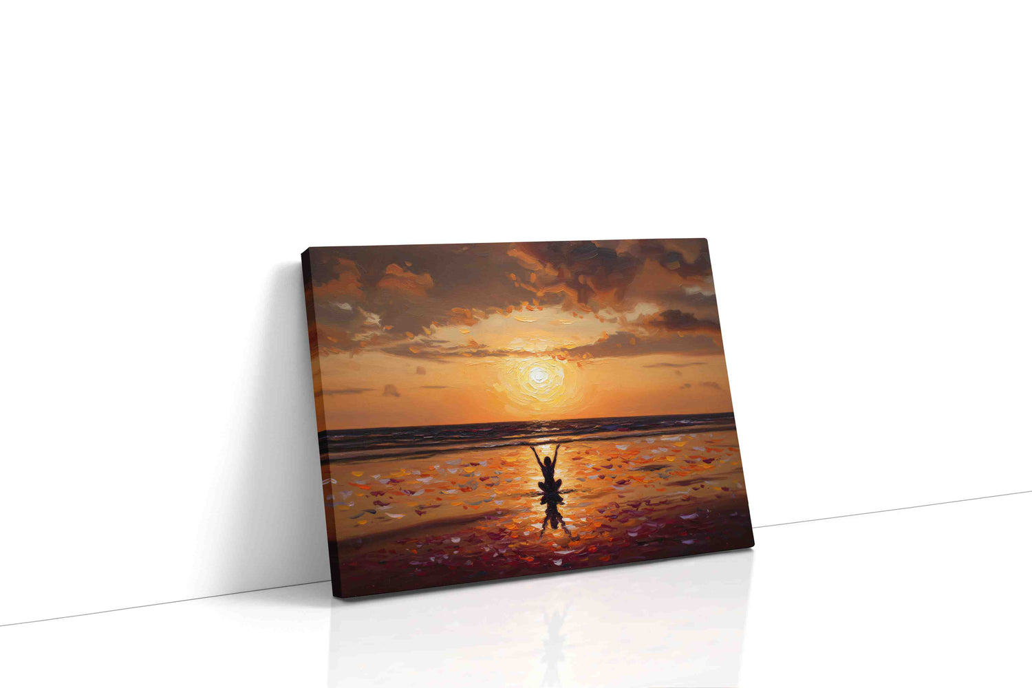 Sunset Serenity Embrace landscape canvas print, gallery-wrapped, ready to hang