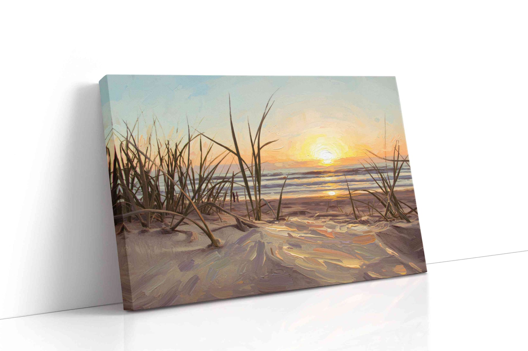 Sunset Serenity by the Dunes beach canvas print gallery-wrapped landscape canvas studio shot