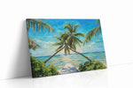 Tropical Embrace at Dusk beach canvas print, gallery-wrapped, ready to hang