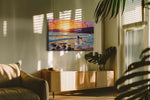 Twilight Waves of Serenity romance canvas print, hanging on wall