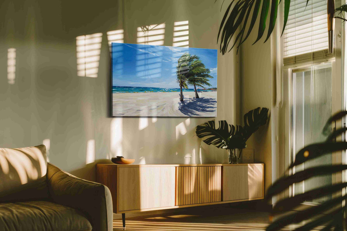 Whispers of Tropical Breezes beach canvas print, hanging on wall