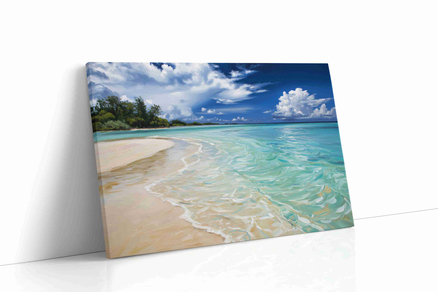 Whispers of the Azure Tides beach canvas print, gallery-wrapped, ready to hang