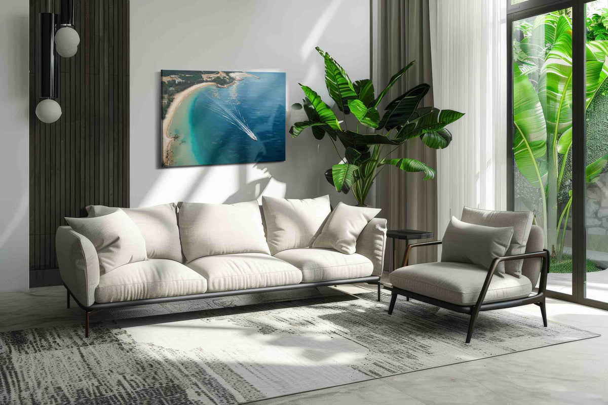 Whispers of the Ocean Breeze beach canvas print, hanging on wall