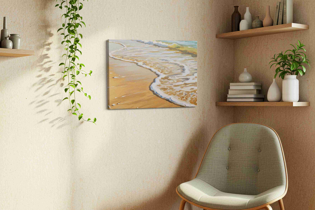 Whispers of the Shoreline – beach canvas wall art, gallery-wrapped, ready to hang