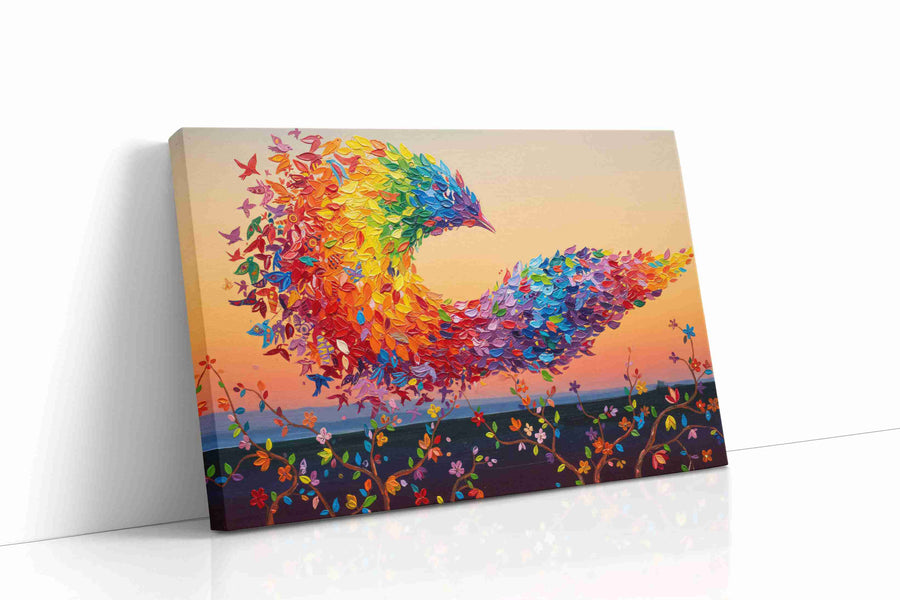 A Symphony of Feathers birds canvas print, gallery-wrapped, ready to hang