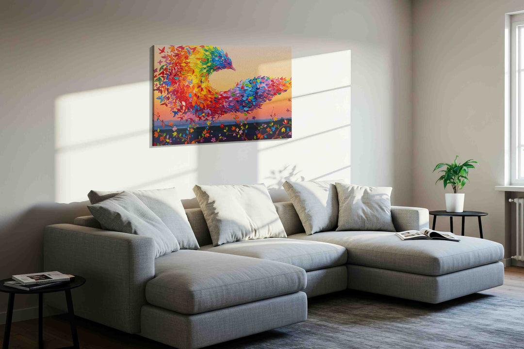 A Symphony of Feathers – birds canvas wall art, gallery-wrapped, ready to hang