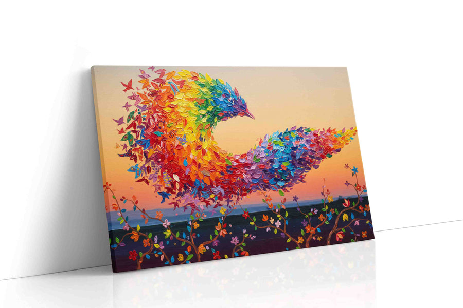 A Symphony of Feathers birds canvas print gallery-wrapped landscape canvas studio shot