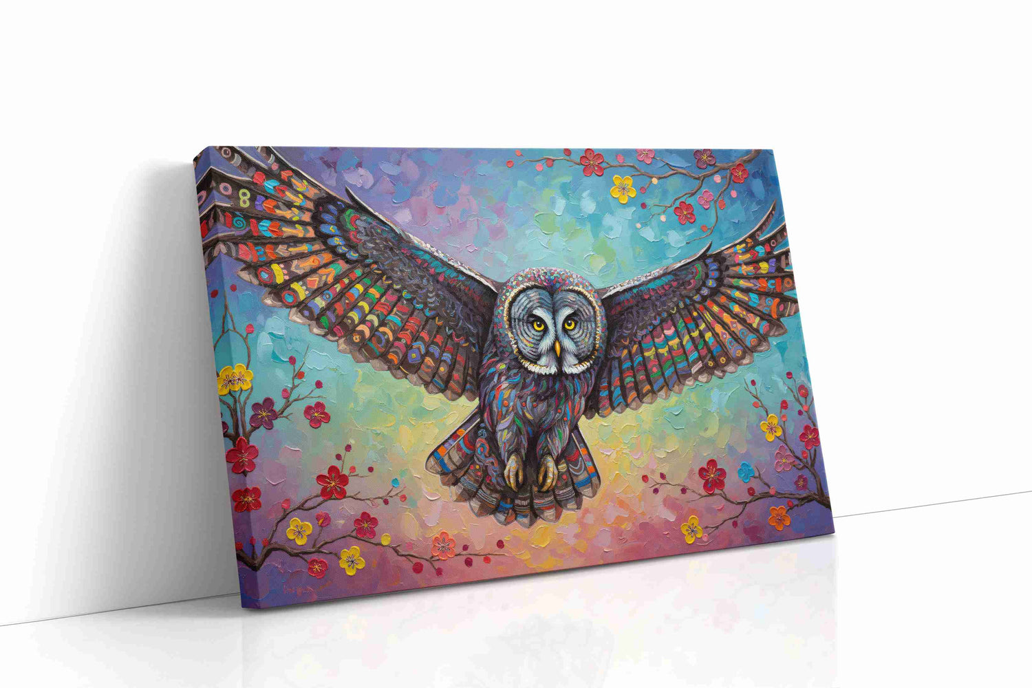 Celestial Flight Symphony birds canvas print, gallery-wrapped, ready to hang