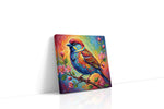 Chromatic Melody birds canvas print, gallery-wrapped, ready to hang