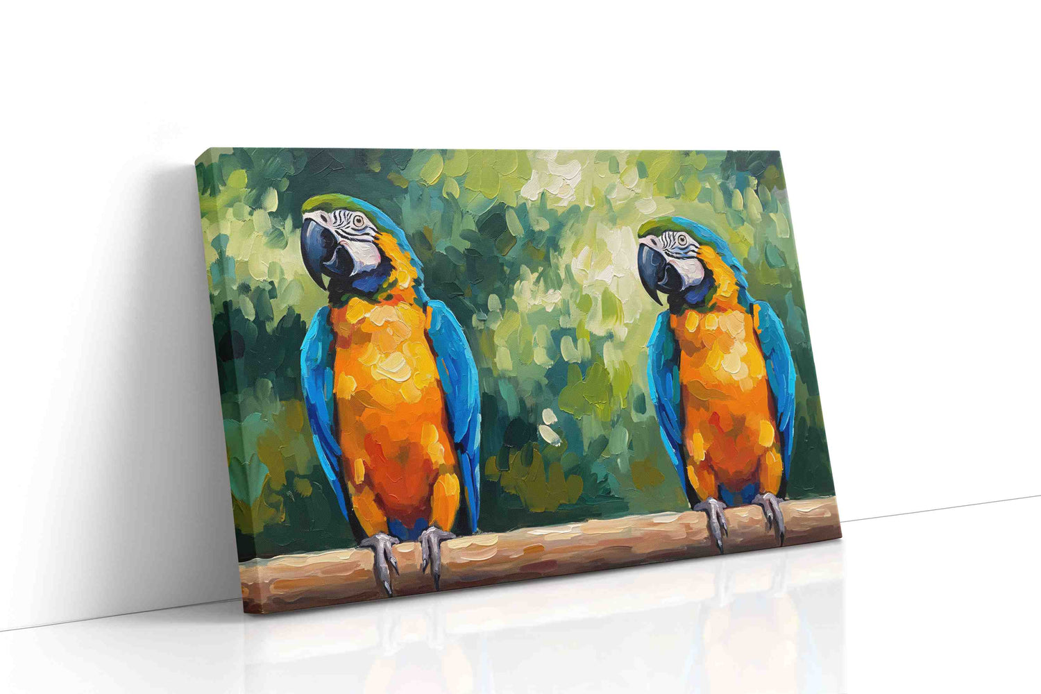 Echoes of Tropics birds canvas print, gallery-wrapped, ready to hang
