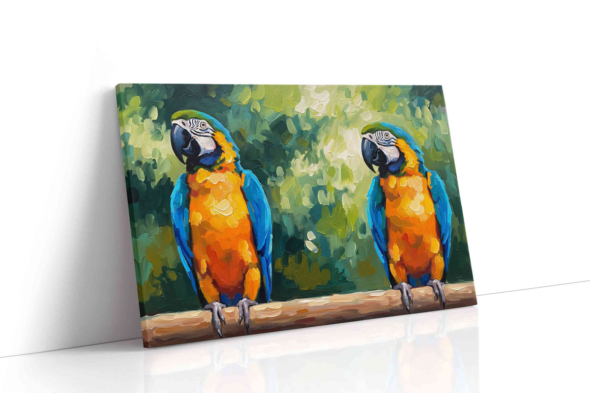 Echoes of Tropics birds canvas print gallery-wrapped landscape canvas studio shot