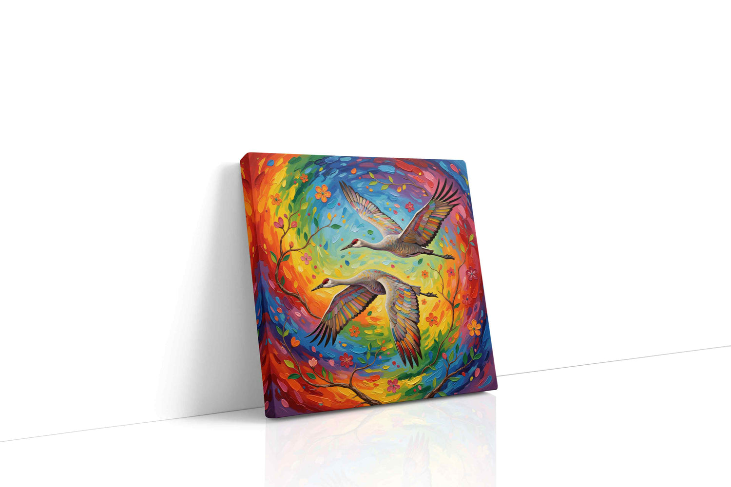 Eternal Harmony in Flight birds canvas print, gallery-wrapped, ready to hang