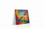 Eternal Harmony in Flight birds canvas print gallery-wrapped square canvas studio shot