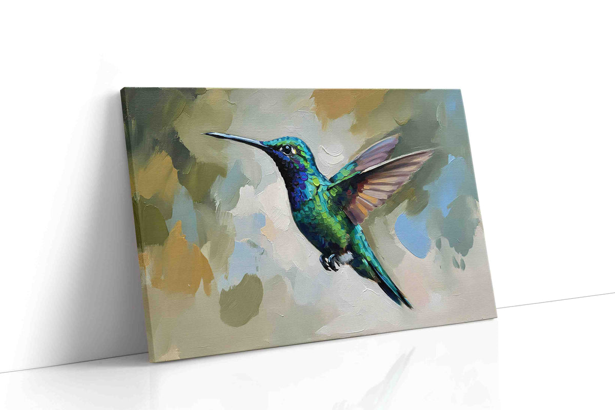 Flight of the Jewel birds canvas print gallery-wrapped landscape canvas studio shot
