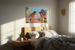Harmony of the Painted Wings – birds canvas wall art, gallery-wrapped, ready to hang
