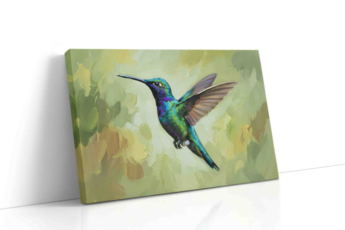 Iridescent Flight Symphony birds canvas print gallery-wrapped landscape canvas studio shot