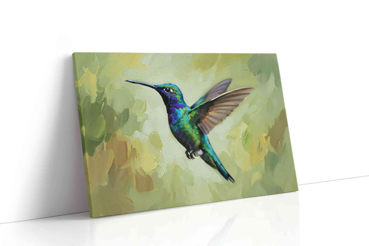 Iridescent Flight Symphony birds canvas print, gallery-wrapped, ready to hang