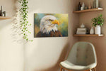 Majestic Guardian of Skies birds canvas print styled in a living room