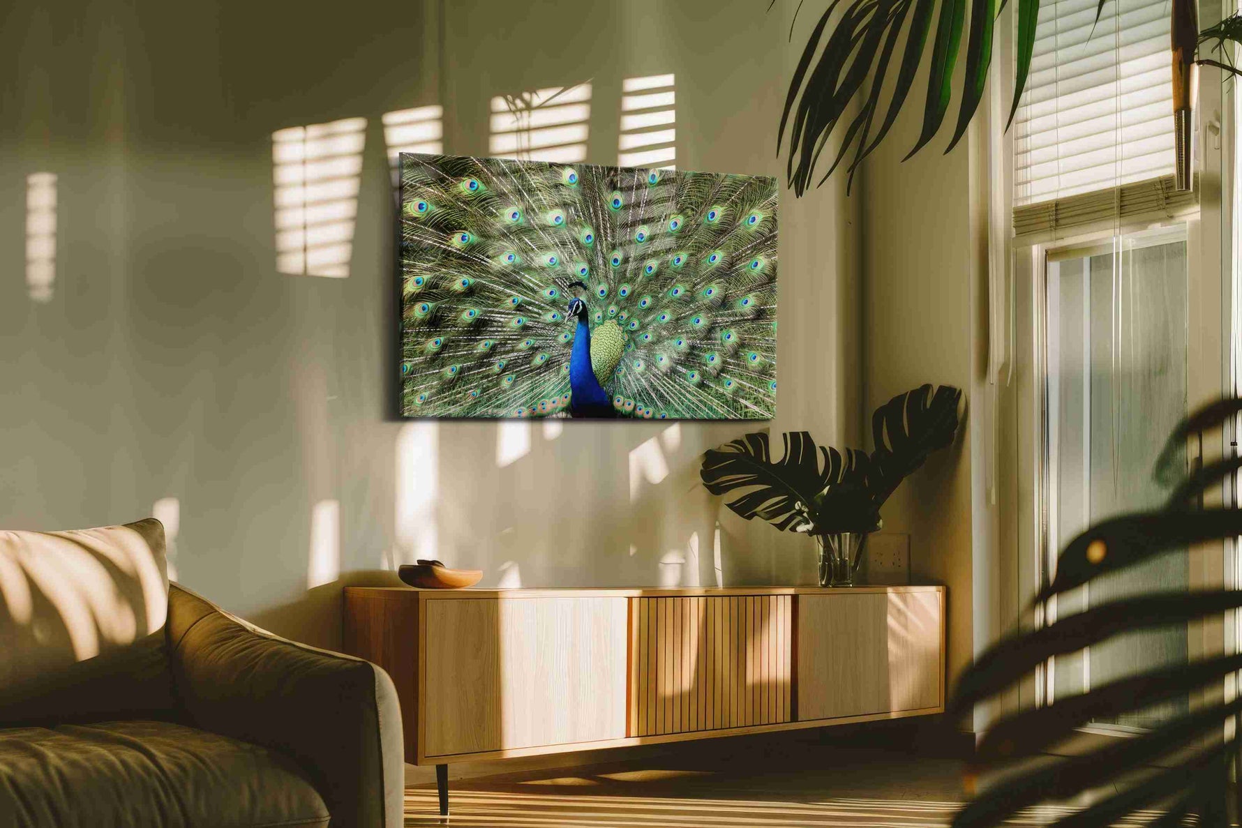 Majestic Plumage Symphony animals canvas print, on wall, lifestyle preview