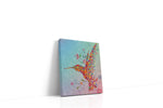 Pixel Blossoms in Flight birds canvas print gallery-wrapped portrait canvas studio shot