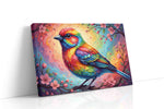 Prismatic Melody Perch birds canvas print, gallery-wrapped, ready to hang