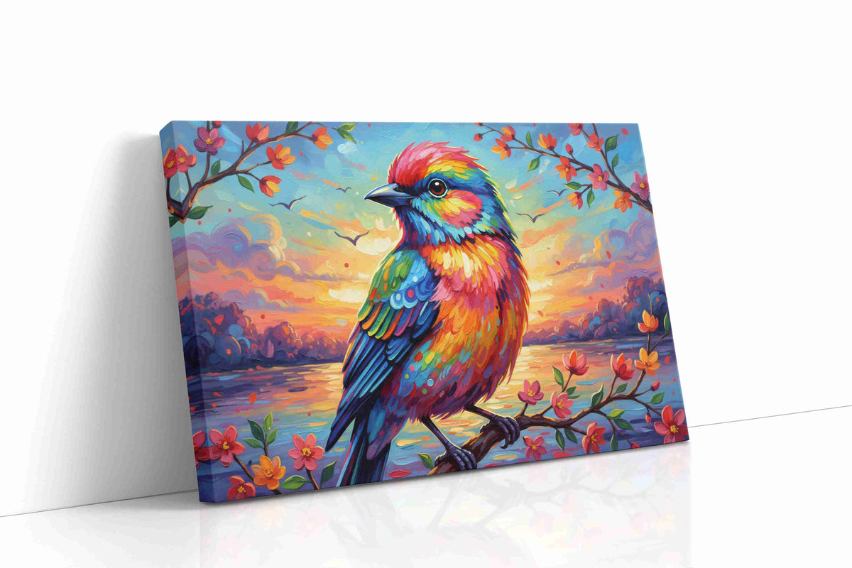 Radiant Dawn Chorus birds canvas print, gallery-wrapped, ready to hang