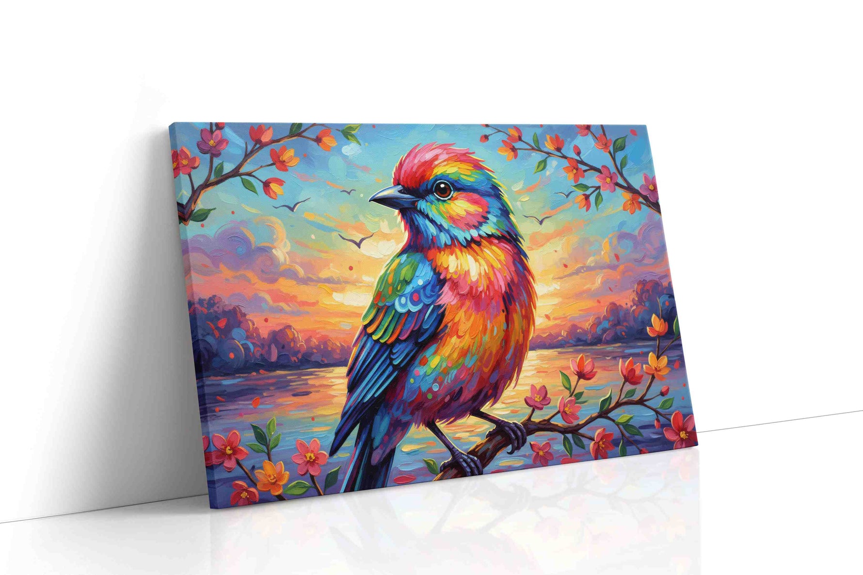 Radiant Dawn Chorus birds canvas print gallery-wrapped landscape canvas studio shot