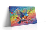 Rainbow Flight birds canvas print gallery-wrapped landscape canvas studio shot